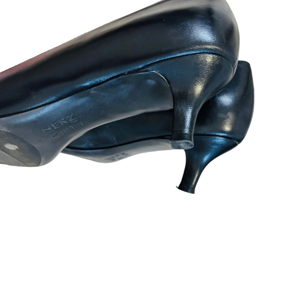 Naturalizer Black Leather Pointed Toe Pippa Pumps Size 6.5 - Picture 7 of 12